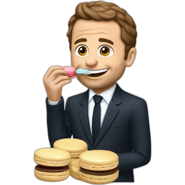 macron eating macaron emoji