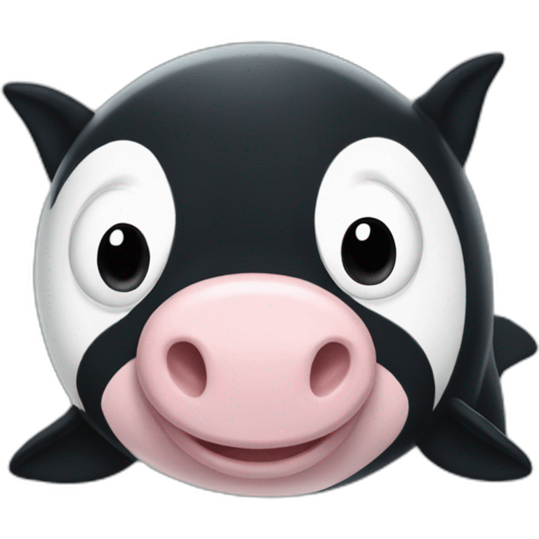 Orcas mixed with a pig emoji