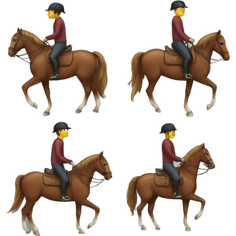 horse riding horse emoji