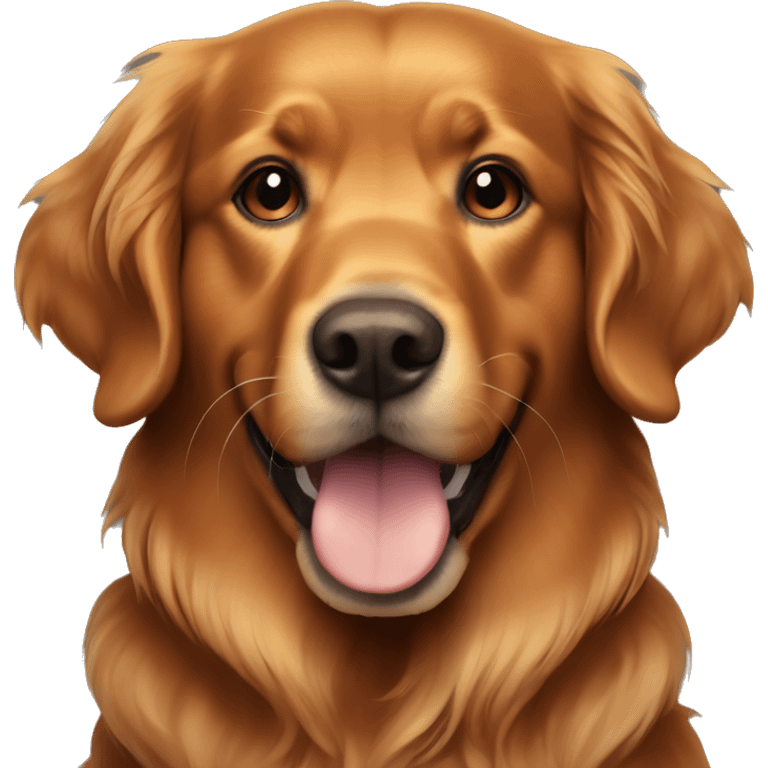 Dark Toasted copper colored golden retriever  emoji