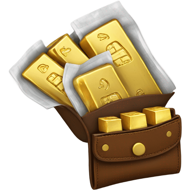 gold bars in wallet emoji