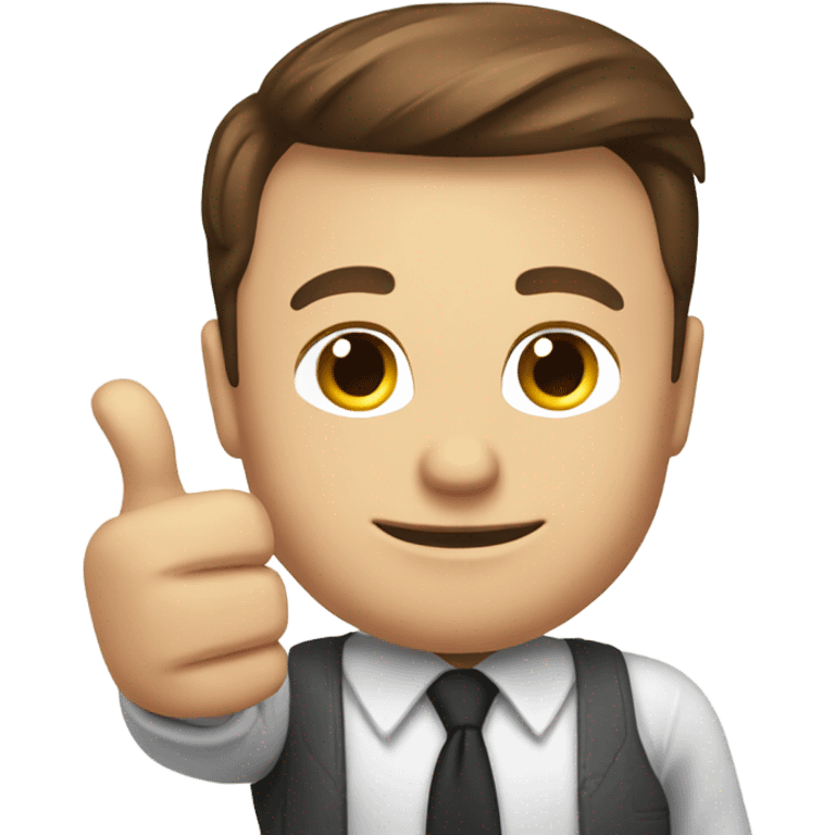 Elon musk with a thumb up emoji