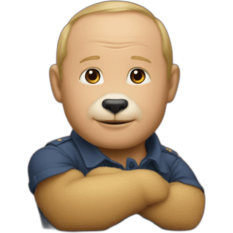 Vladimir Poutine on the bear  emoji