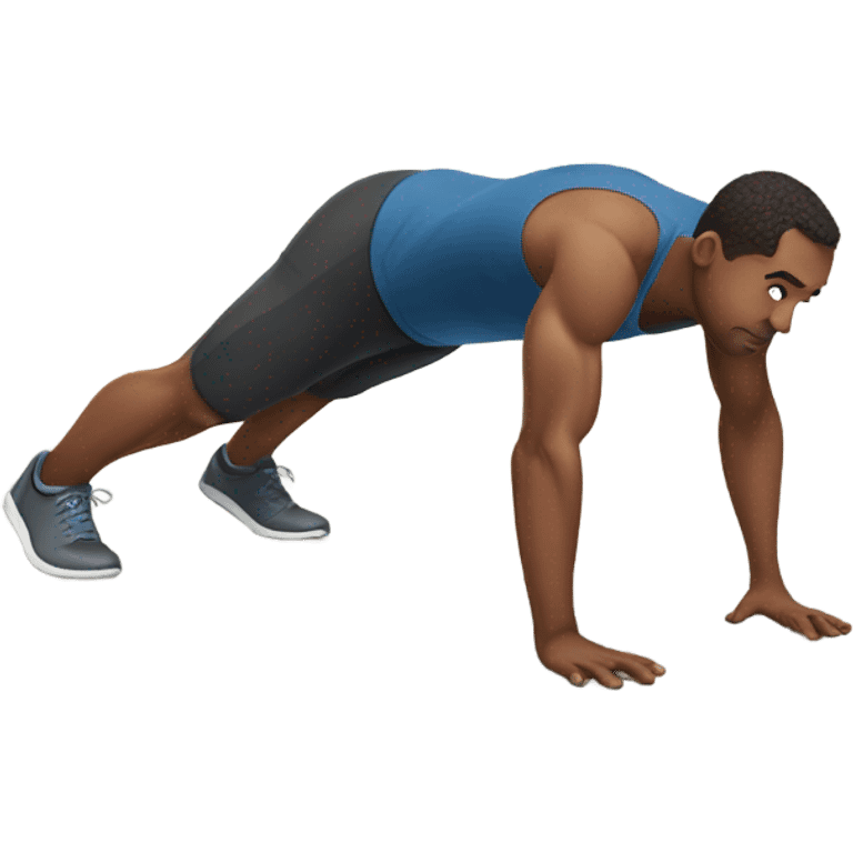 fat guy doing push ups emoji