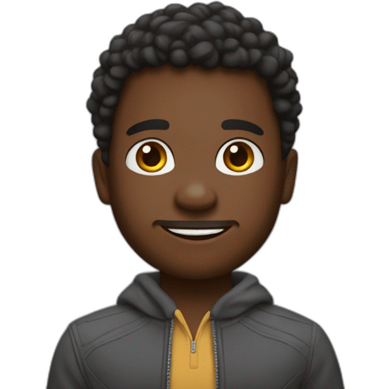 A little African with say hello my names is mathias emoji