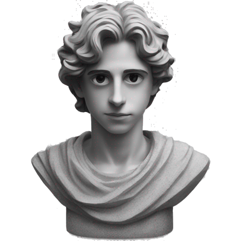 statue of Timothee chalamet made of stone/all grey emoji