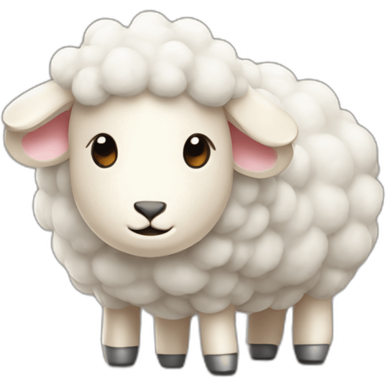 Cute sheep with turbocharger emoji