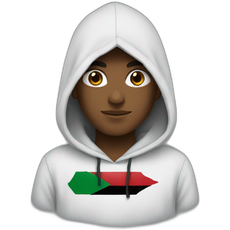 I can't wearing hoodie with palestinian flag emoji