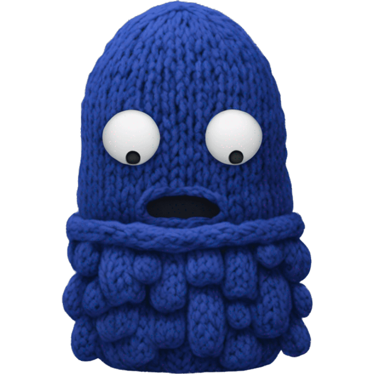 knitted blueberry no face emoji