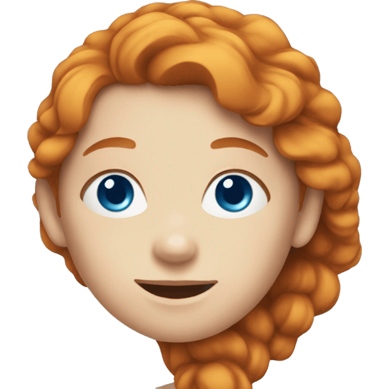 Ginger girl with blue eyes emoji