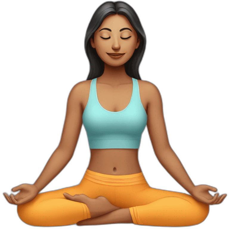 Yoga lady Indian emoji