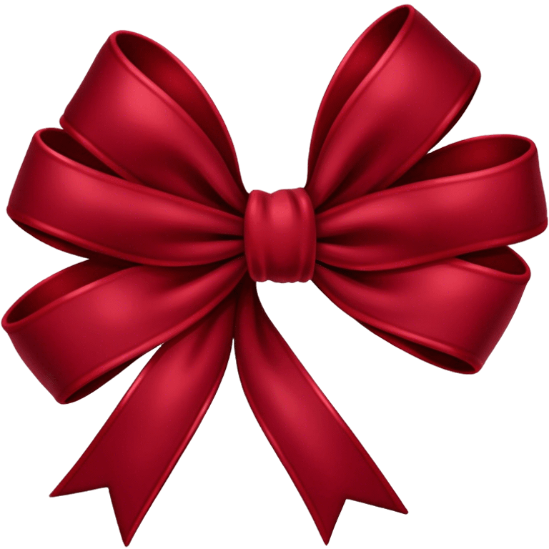 Dark red velvet aesthetic bow emoji