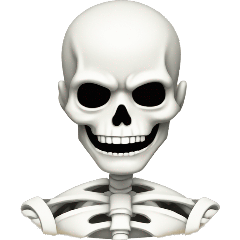 Anime skelton man face saying lol emoji