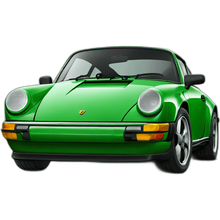 Green Porsche 911 emoji