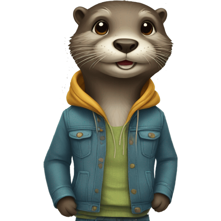 otter whit clothes emoji