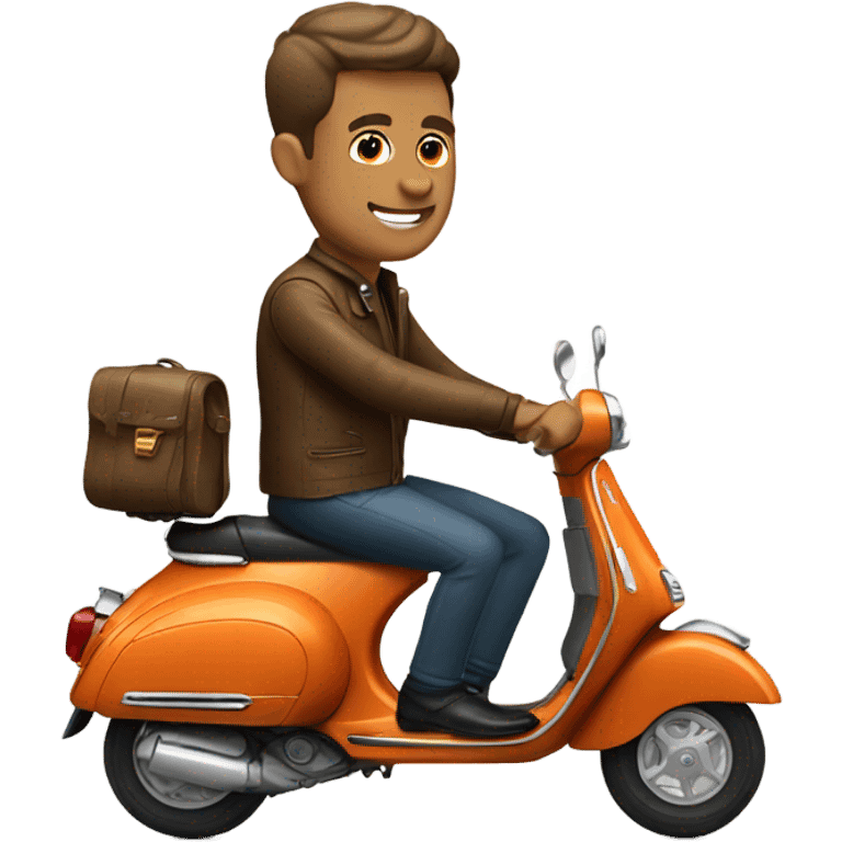 man on vespa emoji