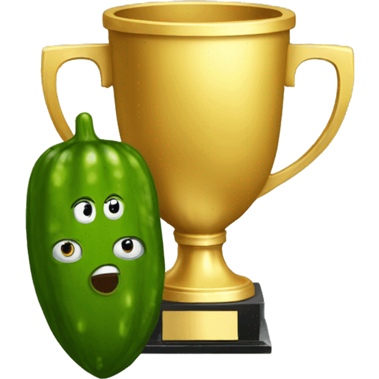 trophy and pickle emoji