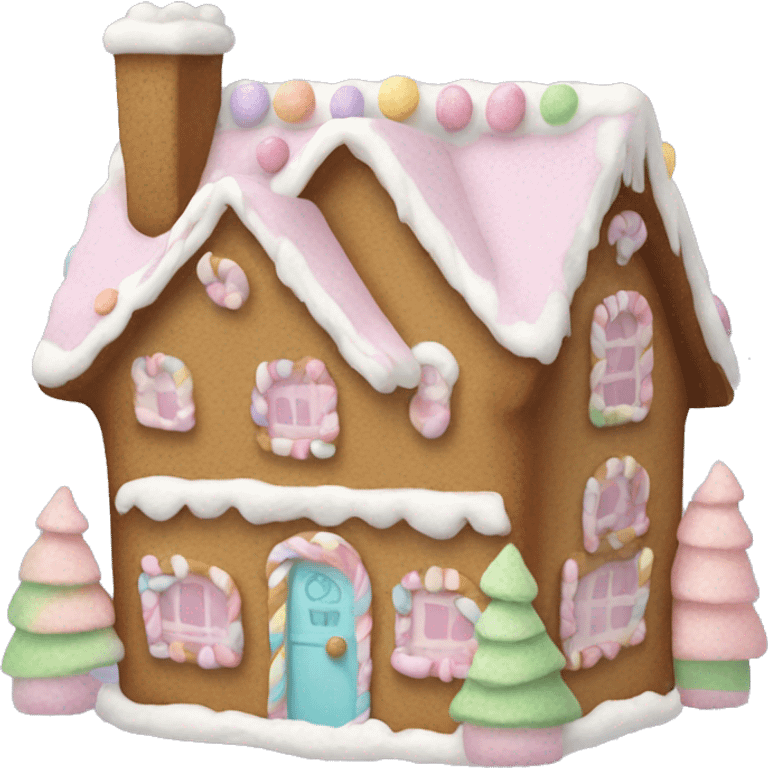 pastel gingerbread house emoji