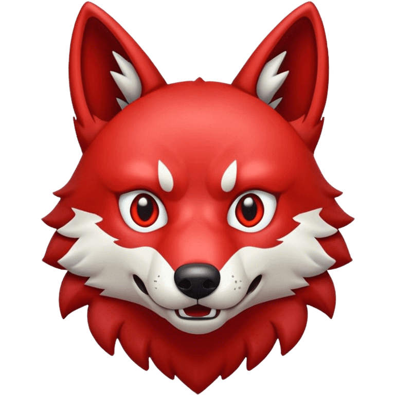 Scary Red Wolf emoji