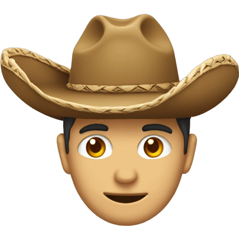 Hoja de canabis con sombrero vaquero  emoji