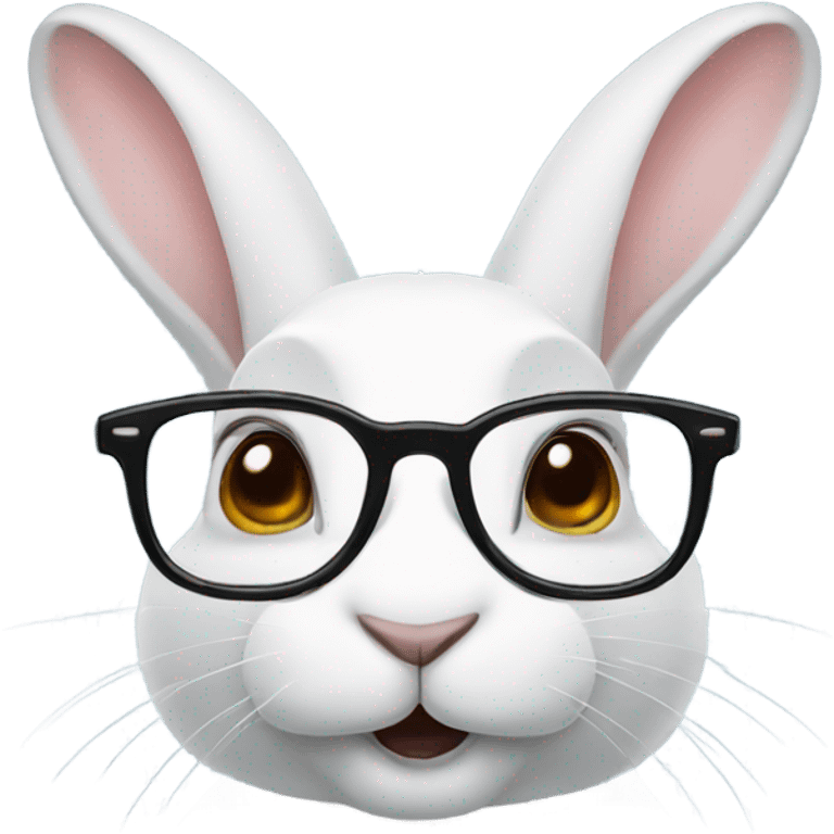 Rabbit with glasses emoji