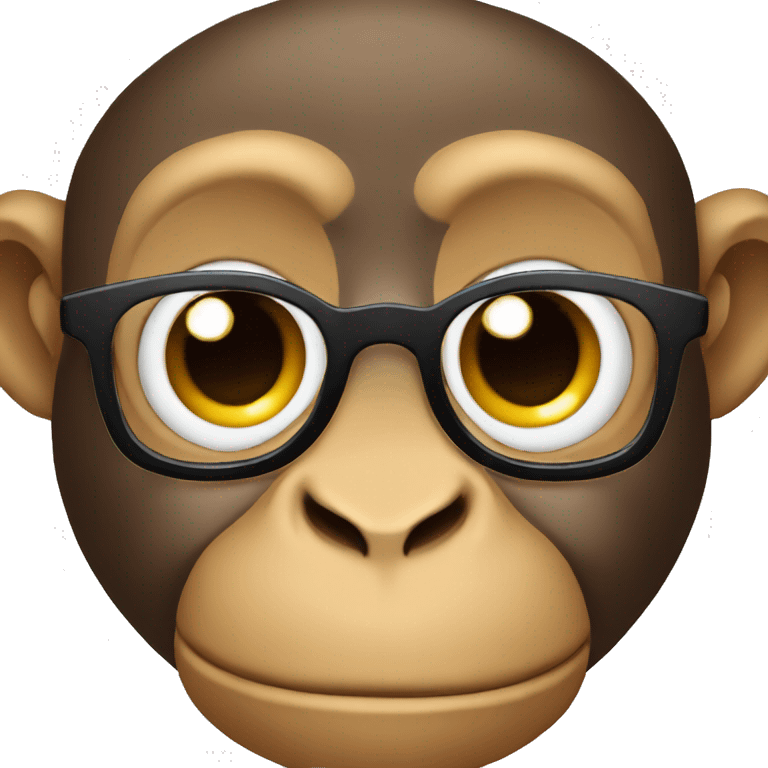 monkey with glassess emoji