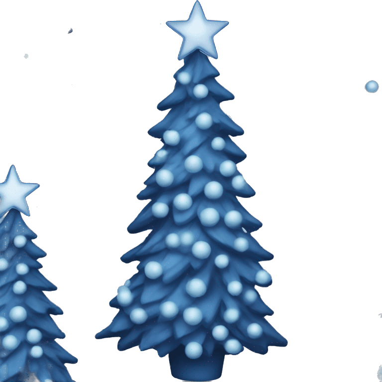 Blue Christmas tree emoji