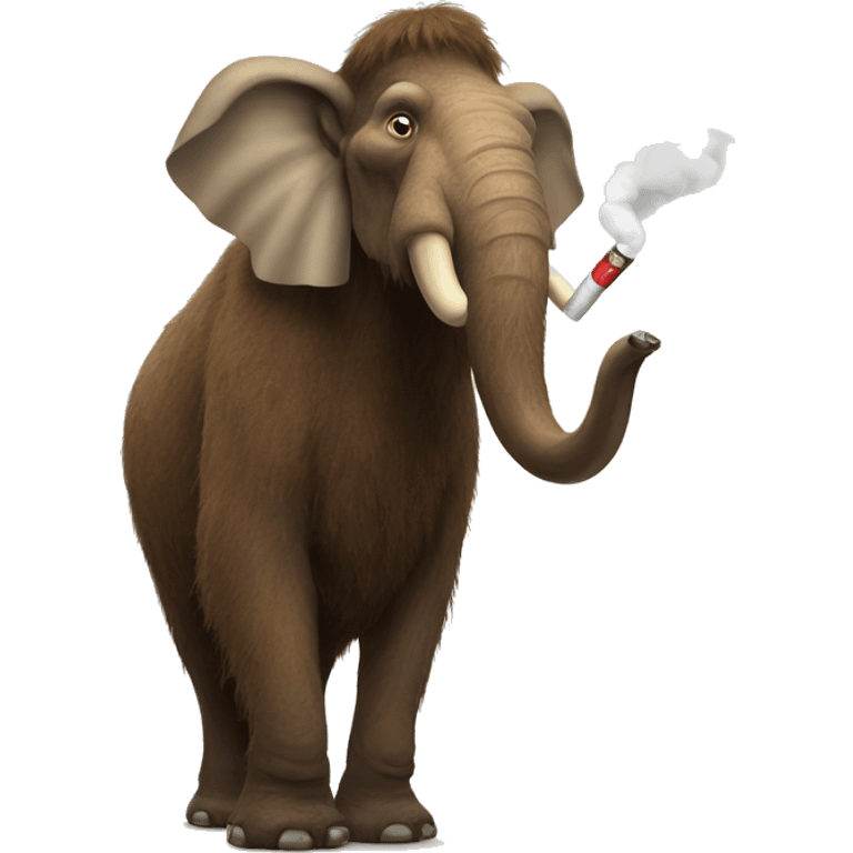 mammoth smoking a cigarette emoji