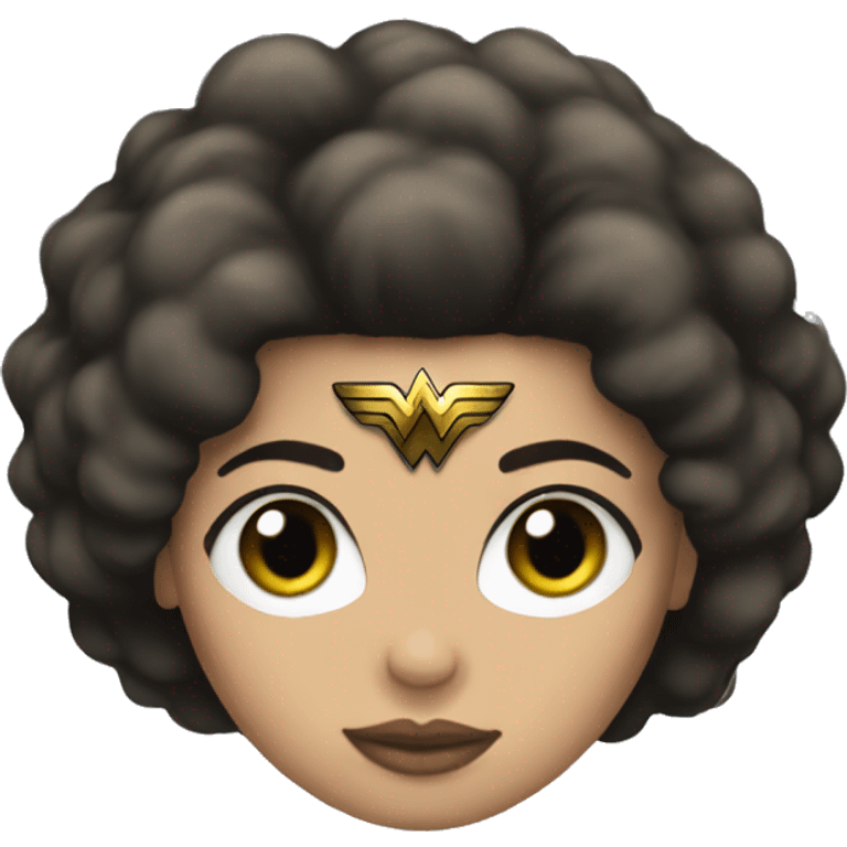 wonder-woman, black afro hair emoji