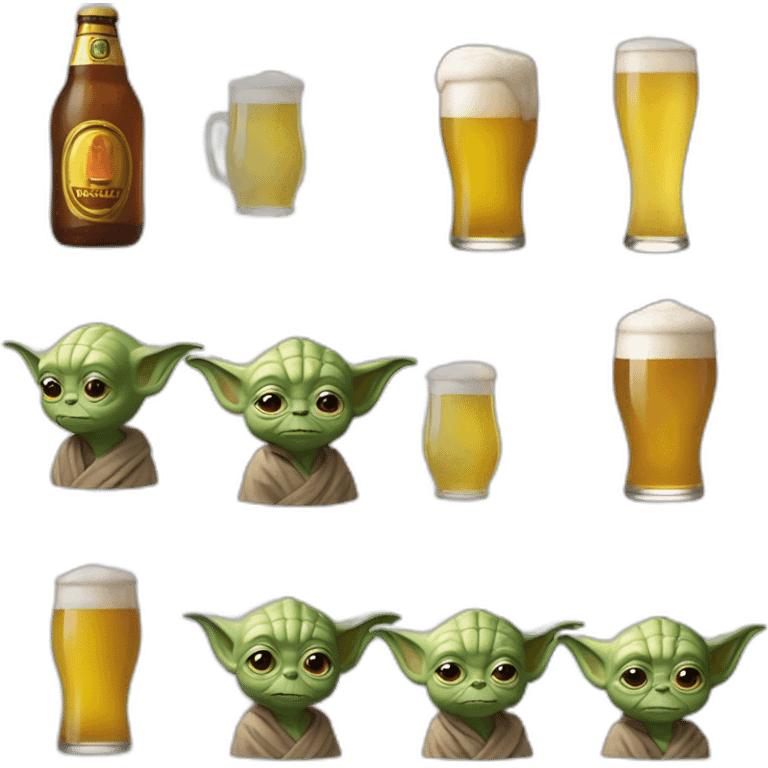 yoda buvant un biere emoji