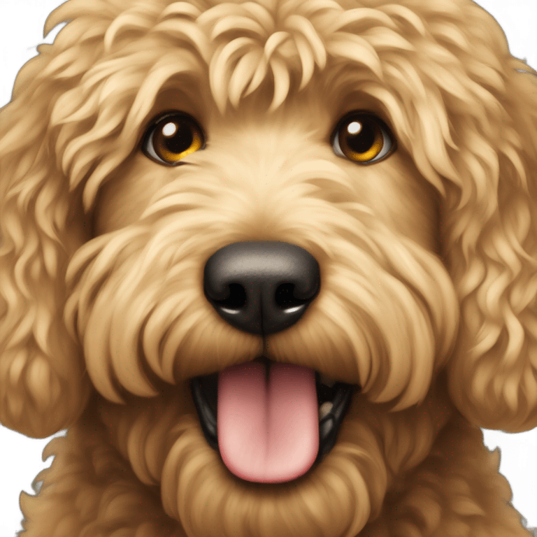 Rabid golden doodle emoji