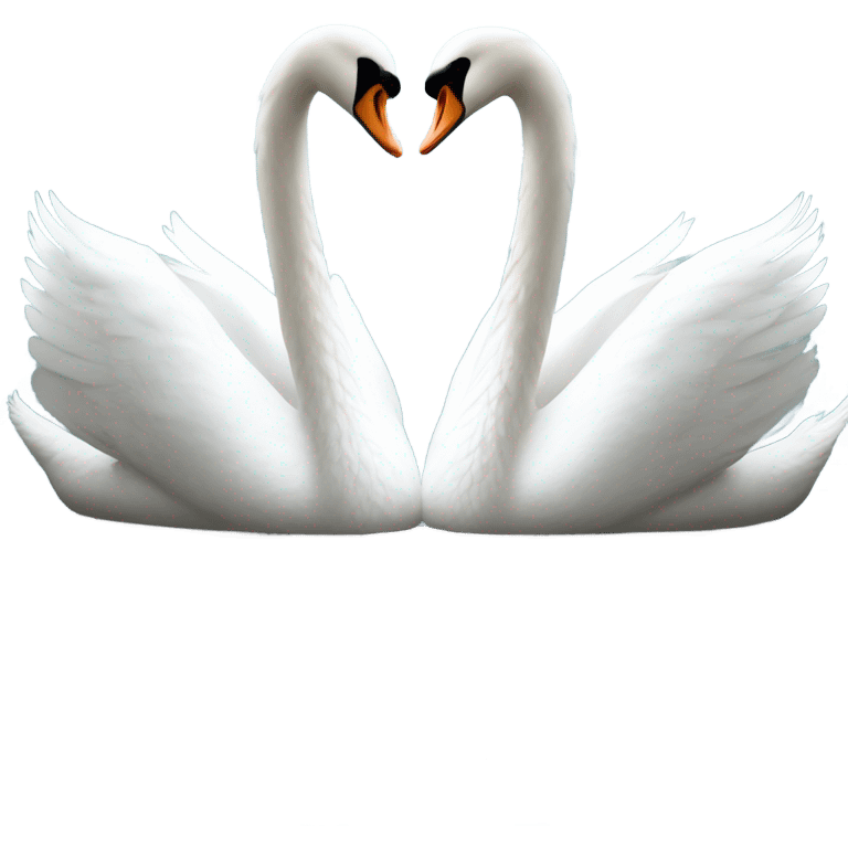 Swan couple love emoji