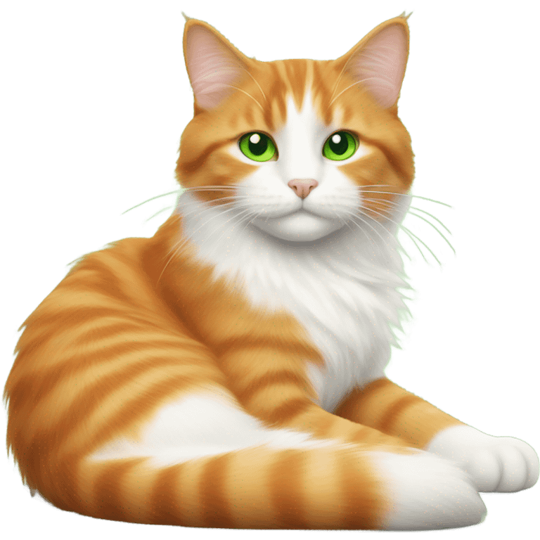 Orange and white cat emoji