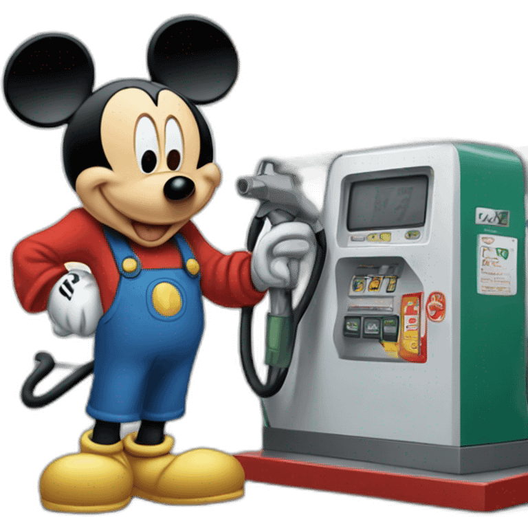 mickey mouse robbing a gas station emoji