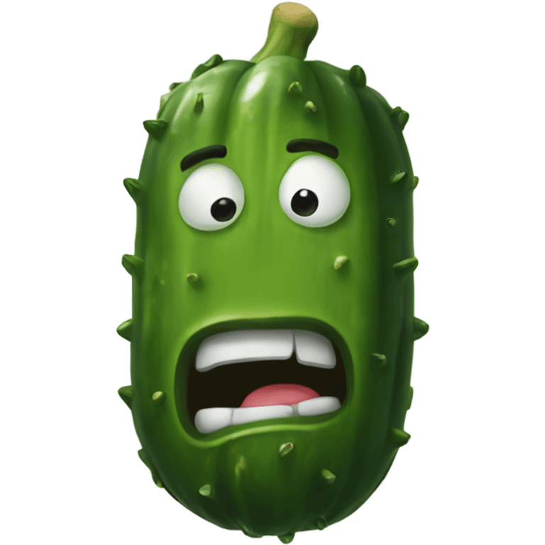 Mad pickle emoji