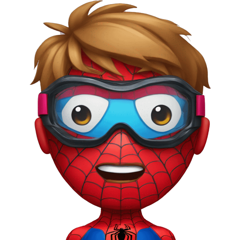 spiderman with swimming goggles emoji