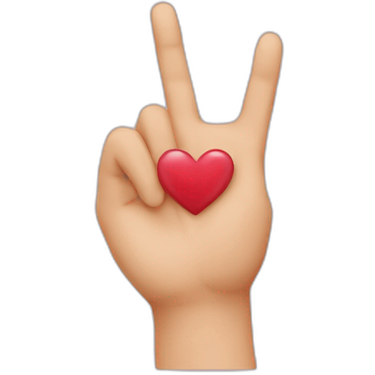 Hand heart shape emoji