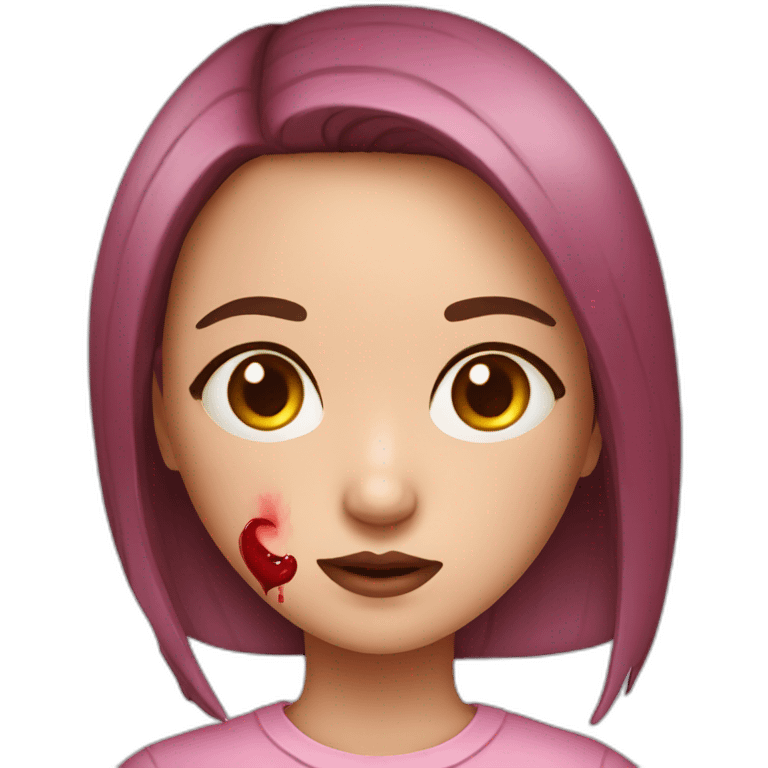 Nose bleed girl emoji