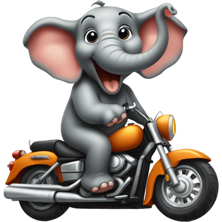 Elephant on a motorcycle  emoji