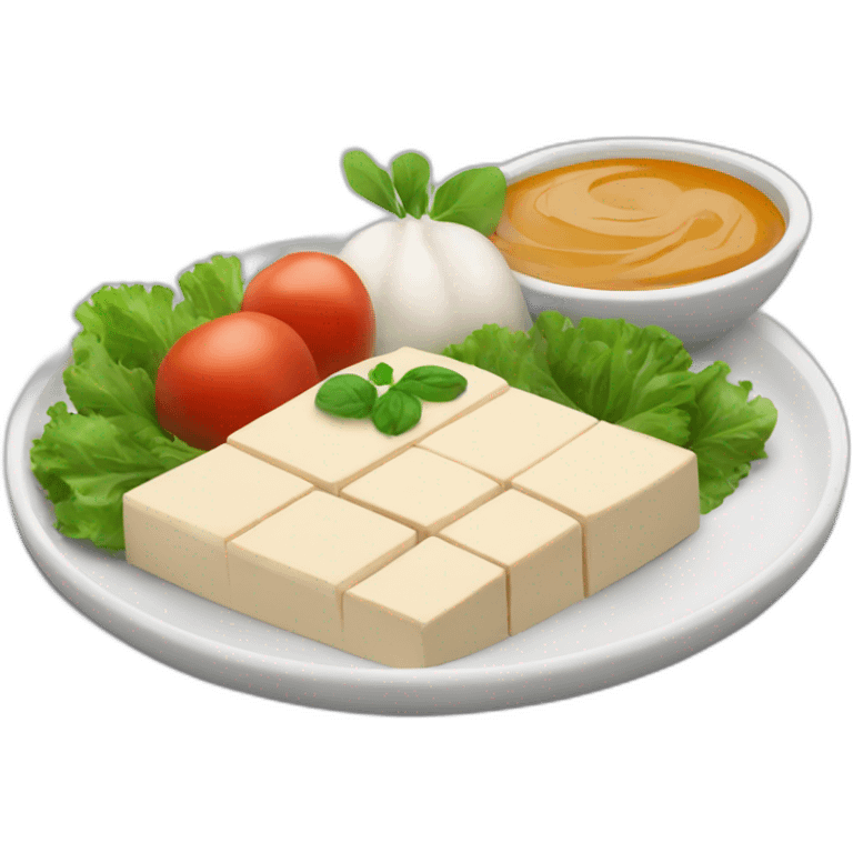 vegan tofu plate emoji