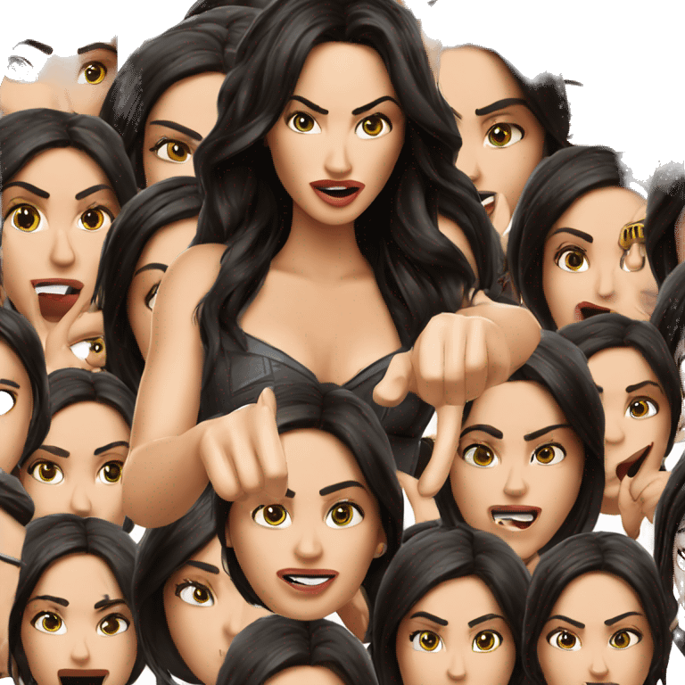 Megan Fox pointing on you emoji