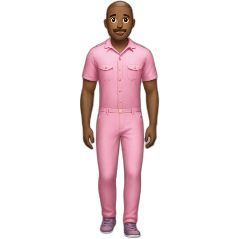 Man-in-pink-jumpsuit emoji