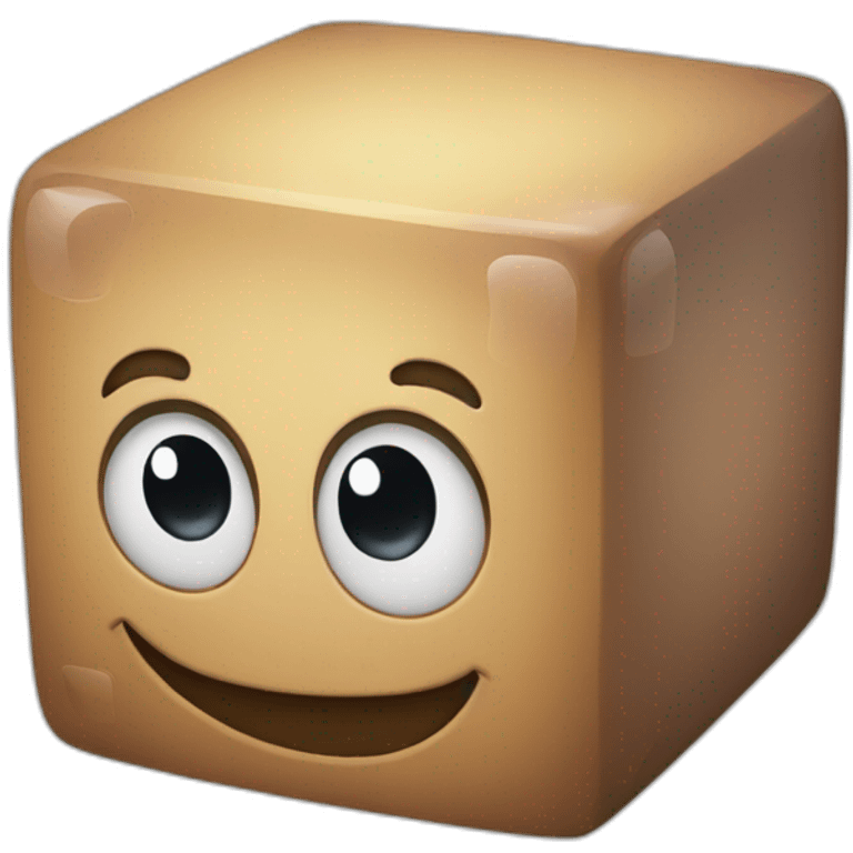 cube character with Thumb ub emoji