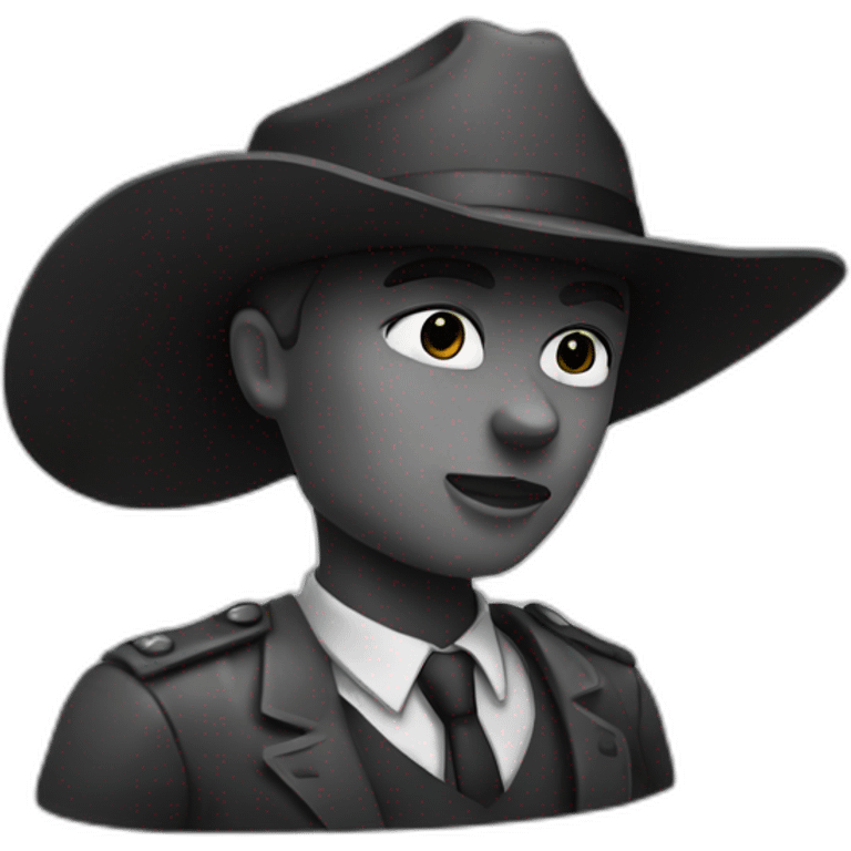 Noir rode emoji