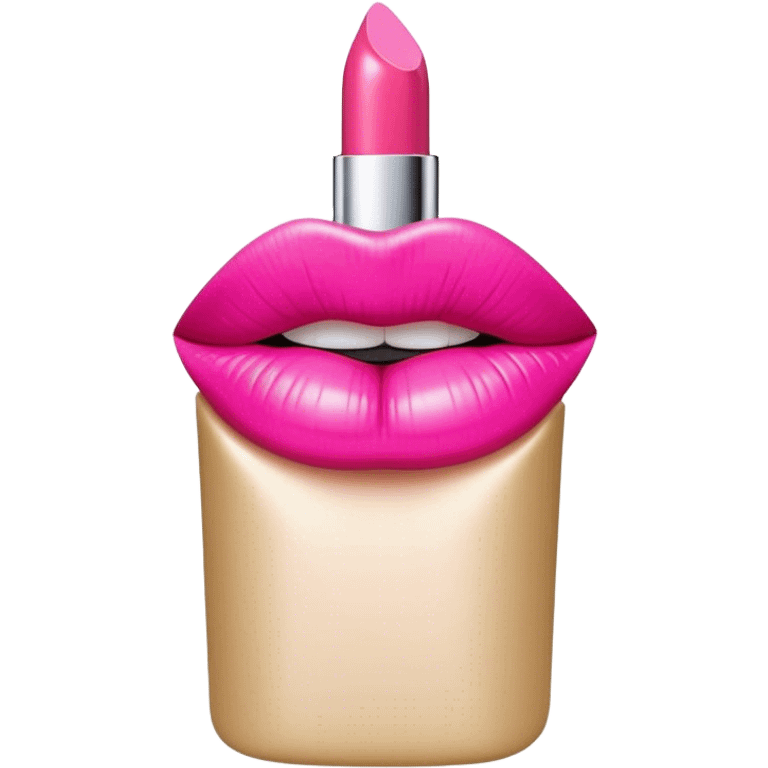 pink lipstick print emoji