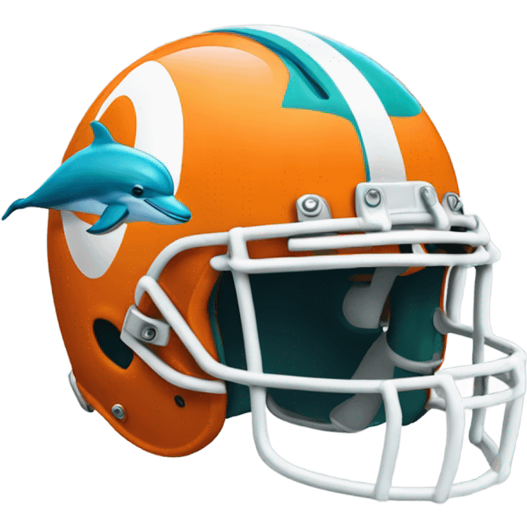 Dolphin wearing football helmet emoji