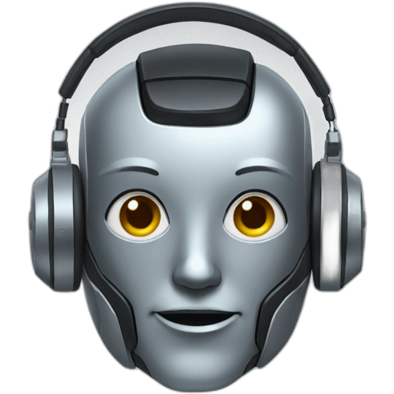 Robot wearing an Earpiece emoji