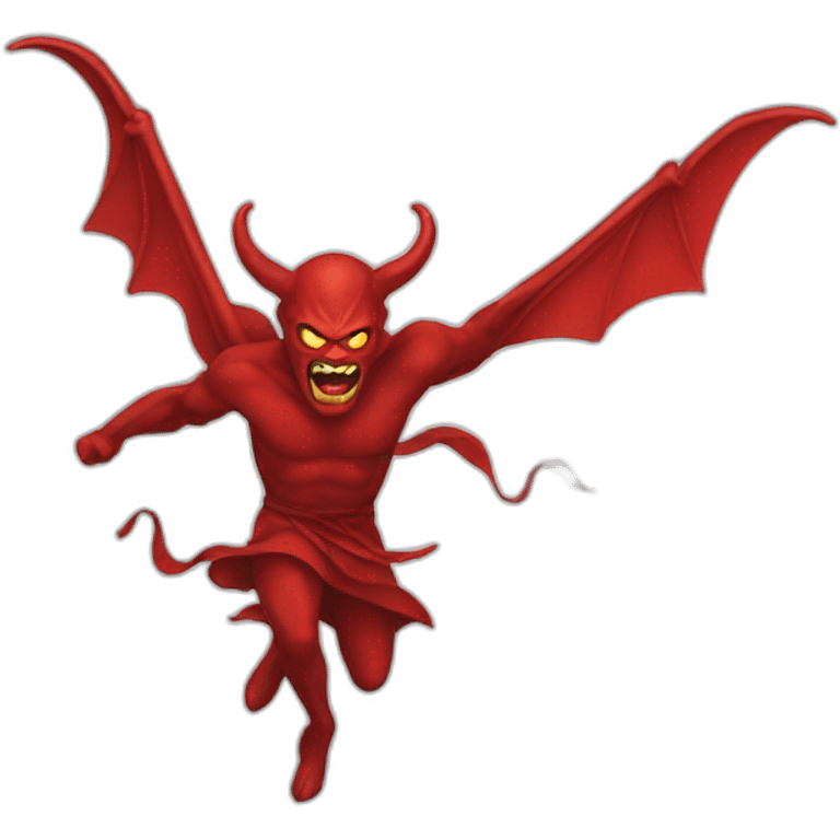 Satan fleeing emoji