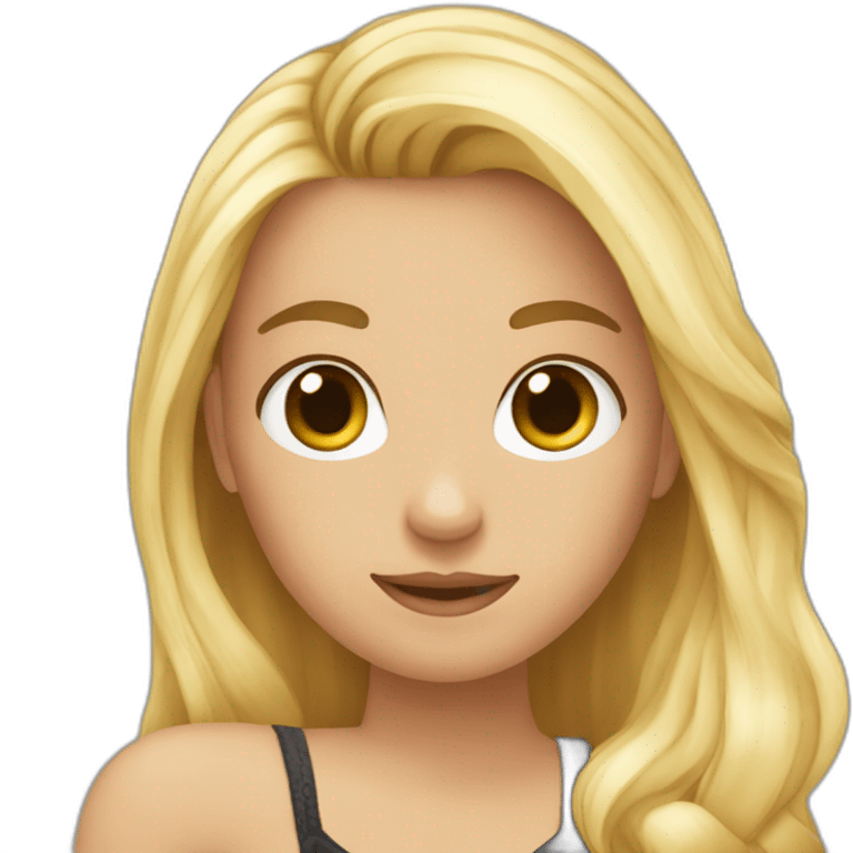 2 BFF qui se font un câlin une blonde une brune emoji