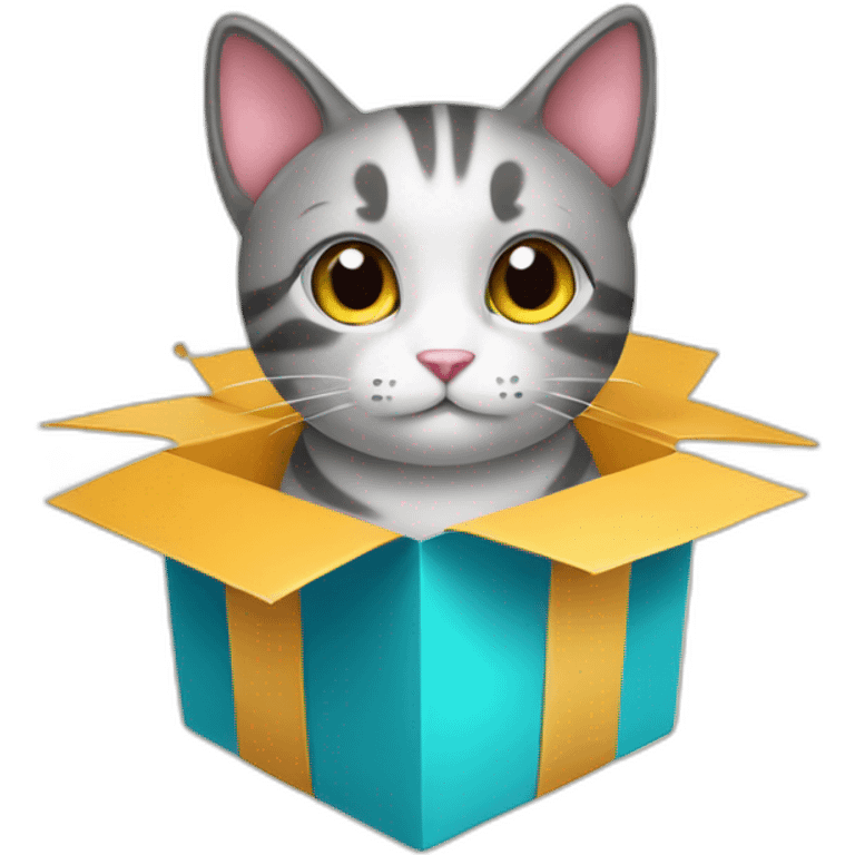 cat in gift box emoji